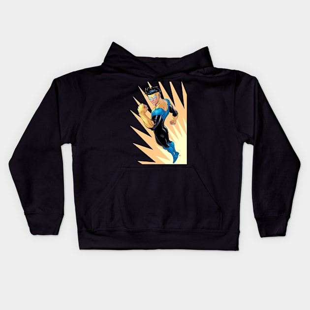 invincible stckr Kids Hoodie by super villain